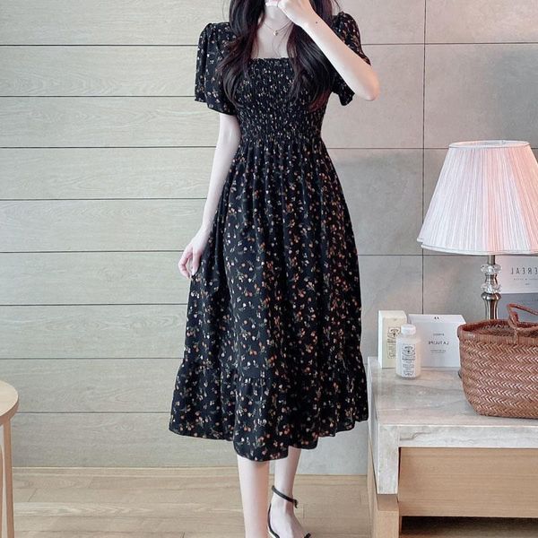 casual dresses 2021 summer women chiffon mori girls dress print floral short sleeve female pleated robe oversize vestidos ke1039, Black;gray
casual dresses 2021 summer women chiffon mori girls dress print floral short sleeve female pleated robe oversize vestidos ke1039, Black;gray