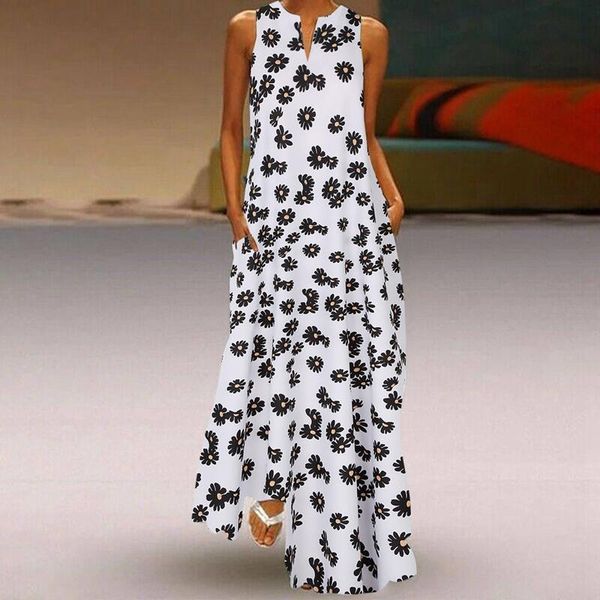 casual dresses daisy print long dress v neck sleeveless party summer retro women loose beach maxi, Black;gray
casual dresses daisy print long dress v neck sleeveless party summer retro women loose beach maxi, Black;gray