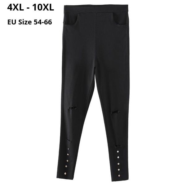 plus size 10xl 8xl 6xl 4xl womens autumn long ripped pant femme high stretch black pencil pants slim trousers for pantalon mujer women', Black;white
plus size 10xl 8xl 6xl 4xl womens autumn long ripped pant femme high stretch black pencil pants slim trousers for pantalon mujer women', Black;white