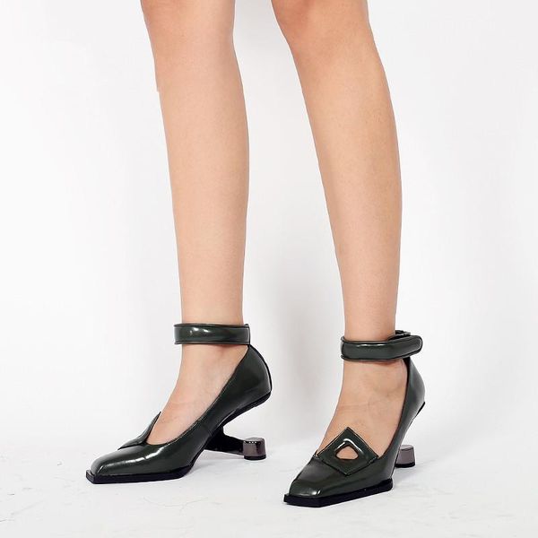 dress shoes green leather women pumps square toe shallow ankle strap stilettos black strange fretwork high heels prom party sapatos
dress shoes green leather women pumps square toe shallow ankle strap stilettos black strange fretwork high heels prom party sapatos