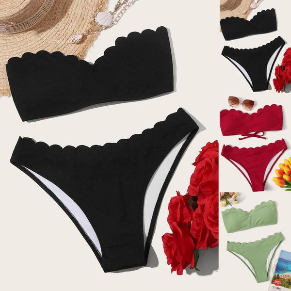 lace strapless bkini set women's solid bikini flower print cross bandeau two piece swimsuit beach swimwear women, White;black
lace strapless bkini set women's solid bikini flower print cross bandeau two piece swimsuit beach swimwear women, White;black