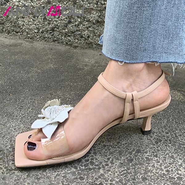 sandals annymoli women shoes flower high heel buckle stiletto square toe ladies footwear summer green pink 40 2021, Black
sandals annymoli women shoes flower high heel buckle stiletto square toe ladies footwear summer green pink 40 2021, Black