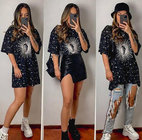 women's t-shirt vintage woman loose short sleeved round neck printed casual harajuku kawaii shirts tees plus size mujer camisetas, White
women's t-shirt vintage woman loose short sleeved round neck printed casual harajuku kawaii shirts tees plus size mujer camisetas, White