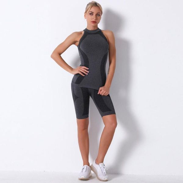 yoga outfits summer women sport set tracksuit suit two pieces gym running fitness clothing workout tank vest crop bike shorts, White;red 
yoga outfits summer women sport set tracksuit suit two pieces gym running fitness clothing workout tank vest crop bike shorts, White;red