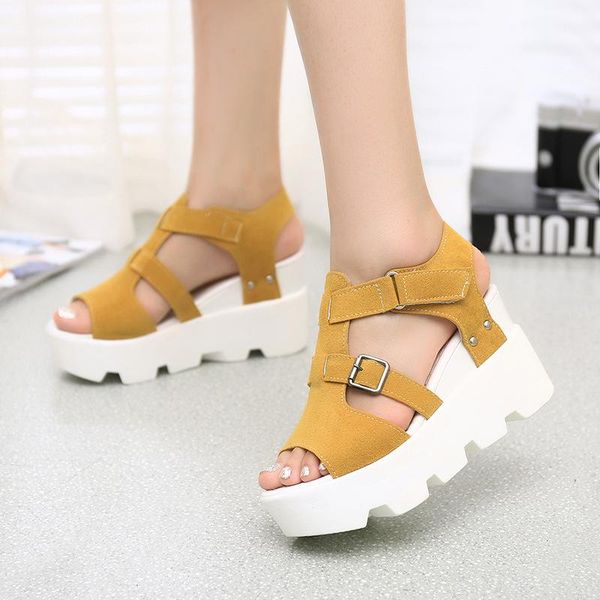 sandals gladiator platform shoes women wedges chuncky leather woman heels 8cm footwear pumps, Black
sandals gladiator platform shoes women wedges chuncky leather woman heels 8cm footwear pumps, Black