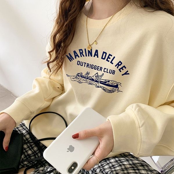 autumn new long sleeve korean dongdamen women's loose letter pattern printed round neck pullover, Black
autumn new long sleeve korean dongdamen women's loose letter pattern printed round neck pullover, Black
