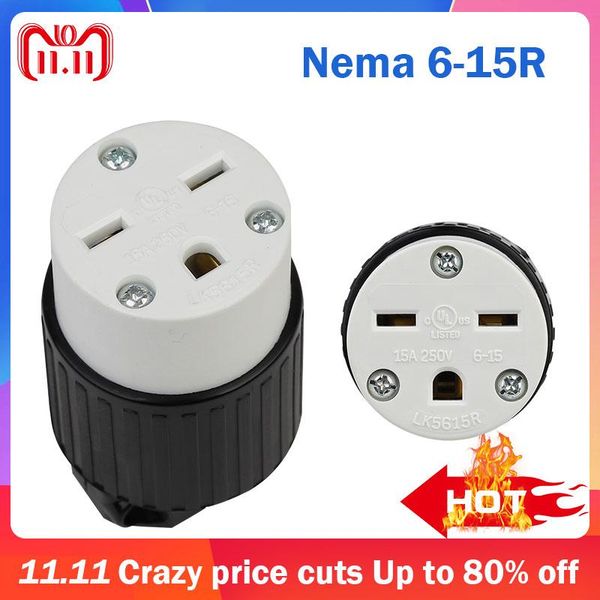 smart power plugs lk5615r us nema 6-15r ul 3 prong male female ac plug industrial wiring connector diy rewirable socket 20a 125v
smart power plugs lk5615r us nema 6-15r ul 3 prong male female ac plug industrial wiring connector diy rewirable socket 20a 125v