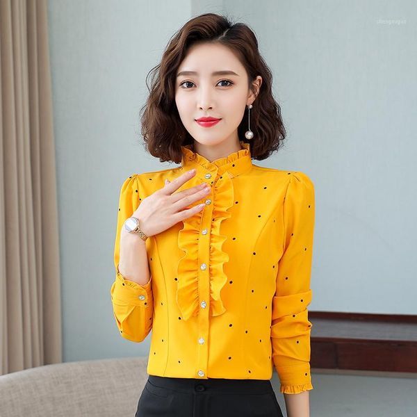 women's blouses & shirts quality fashion women shirt autumn ruffles neck long sleeve slim business office ladies yellow work plus size, White
women's blouses & shirts quality fashion women shirt autumn ruffles neck long sleeve slim business office ladies yellow work plus size, White
