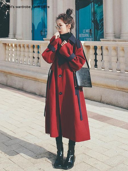 women's wool & blends woollen coat middle and long small size 2021 autumn winter korean version loose temperament gentle, Black
women's wool & blends woollen coat middle and long small size 2021 autumn winter korean version loose temperament gentle, Black