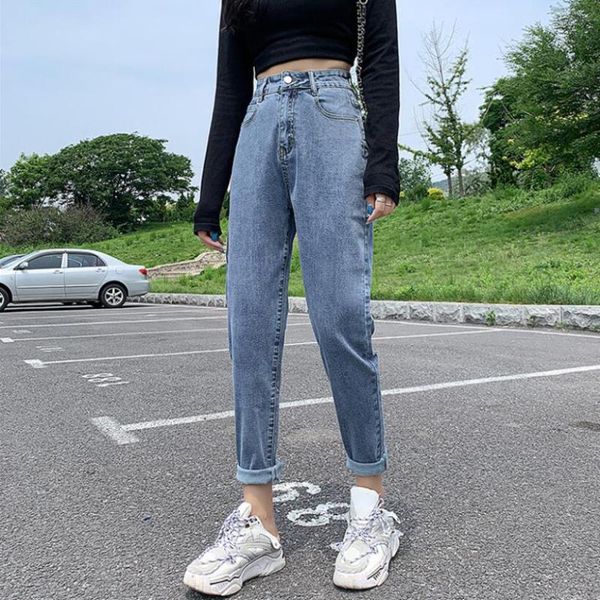 spring jeans high waist straight denim ankle-length pants girls casual soft streetwear trousers joggers women women's, Blue
spring jeans high waist straight denim ankle-length pants girls casual soft streetwear trousers joggers women women's, Blue