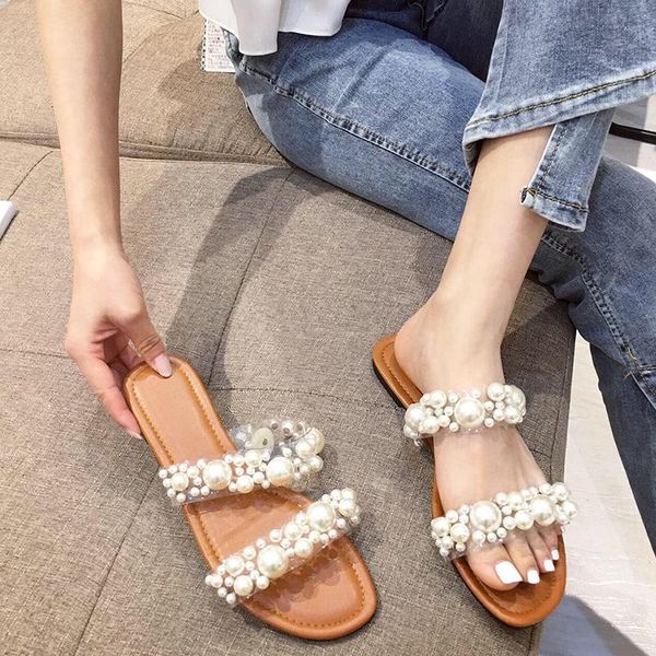 summer women home slippers 2021 fashion pearl flats ladies comfort shoes outside slides for female flip flops, Black
summer women home slippers 2021 fashion pearl flats ladies comfort shoes outside slides for female flip flops, Black