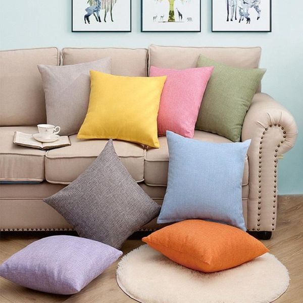 cushion/decorative pillow 2pcs concise cushion cover simple pure color linen car sofa throw pillows home decoration colorful pillowcase
cushion/decorative pillow 2pcs concise cushion cover simple pure color linen car sofa throw pillows home decoration colorful pillowcase