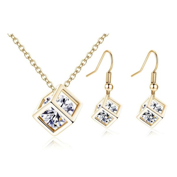 earrings & necklace summer cube hook studs and pendant for women girls wedding jewelery set gift, Silver
earrings & necklace summer cube hook studs and pendant for women girls wedding jewelery set gift, Silver
