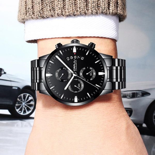 wristwatches men watches crrju multi function mens sport quartz watch waterproof steel business clock male wrist relojes, Slivery;brown
wristwatches men watches crrju multi function mens sport quartz watch waterproof steel business clock male wrist relojes, Slivery;brown
