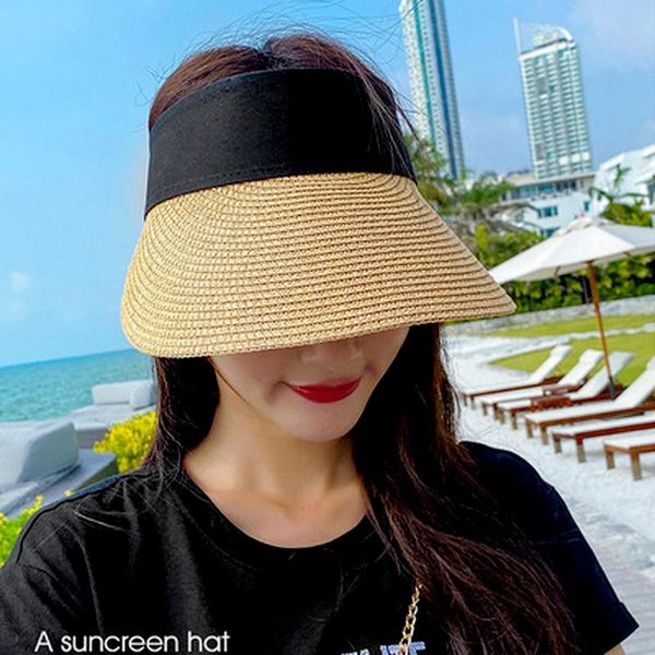 wide brim hats summer empty suncap foldable portable roll-up beach hat sun fashion casual straw cap visors for women, Blue;gray
wide brim hats summer empty suncap foldable portable roll-up beach hat sun fashion casual straw cap visors for women, Blue;gray
