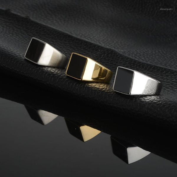 cluster rings men's ring rock punk smooth stainless steel black stone gold silver color hip hop for men party jewelry wholesale1, Golden;silver
cluster rings men's ring rock punk smooth stainless steel black stone gold silver color hip hop for men party jewelry wholesale1, Golden;silver