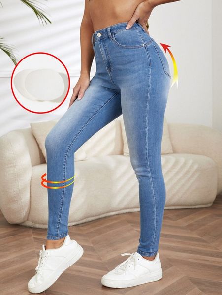 high waist skinny jeans c3c8#, Blue
high waist skinny jeans c3c8#, Blue