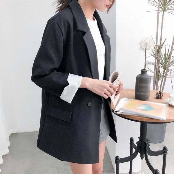women's suits & blazers korean version blazer jacket spring and autumn suit female tide casual small professional formal loose, White;black
women's suits & blazers korean version blazer jacket spring and autumn suit female tide casual small professional formal loose, White;black