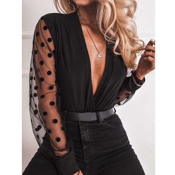 fashion women v neck polka dot mesh shirts blouse ladies long sleeve blusas tee clothes women's blouses &, White
fashion women v neck polka dot mesh shirts blouse ladies long sleeve blusas tee clothes women's blouses &, White