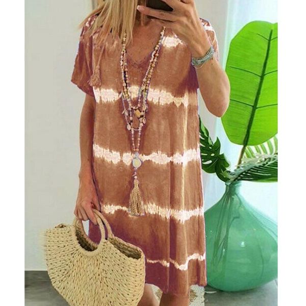 mandylandy casual loose short-sleeved dress women's plus size v-neck dresses summer tie-dye printed, Black;gray
mandylandy casual loose short-sleeved dress women's plus size v-neck dresses summer tie-dye printed, Black;gray