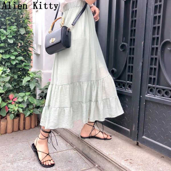 skirts alien kitty chic summer ruffles casual fresh fashion stylish solid elegant waist a-line mid-calf chiffon skirt, Black
skirts alien kitty chic summer ruffles casual fresh fashion stylish solid elegant waist a-line mid-calf chiffon skirt, Black