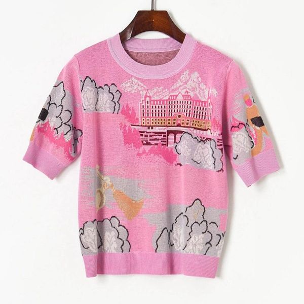 women's t-shirt 2021 fashion summer tee women prairie chic jacquard knit pink t shirt round neck short sleeve for tees, White
women's t-shirt 2021 fashion summer tee women prairie chic jacquard knit pink t shirt round neck short sleeve for tees, White