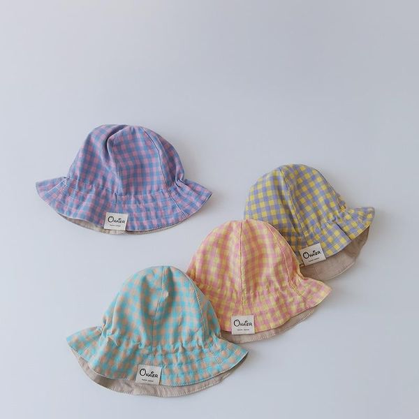 spring summer baby beach hats cotton plaid outdoor sun hat infant kids girls boys bucket caps hair accessories, Slivery;white
spring summer baby beach hats cotton plaid outdoor sun hat infant kids girls boys bucket caps hair accessories, Slivery;white