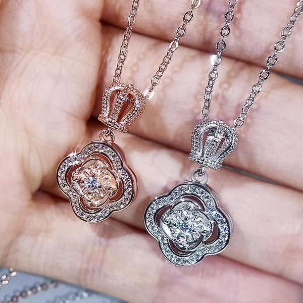 pendant necklaces exquisite crown flower for bridal wedding accessories inlaid dazzling cz women trendy jewelry, Silver
pendant necklaces exquisite crown flower for bridal wedding accessories inlaid dazzling cz women trendy jewelry, Silver