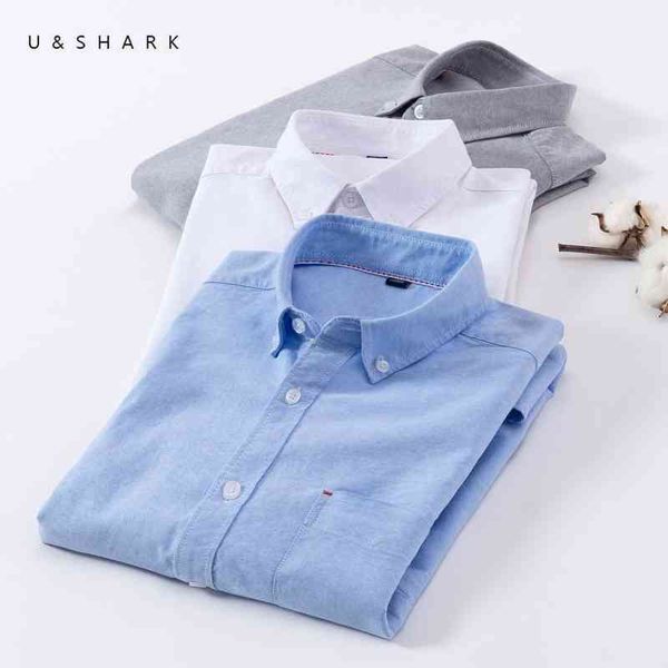 u&shark men oxford shirt short sleeve casual shirts male stylish cotton clothing city mens business uniform plaid striped blue 210603, White;black
u&shark men oxford shirt short sleeve casual shirts male stylish cotton clothing city mens business uniform plaid striped blue 210603, White;black