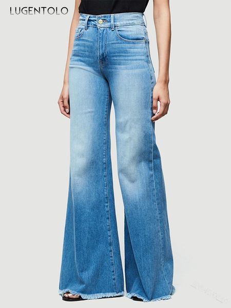jeans women's high waist fashion white loose plus size wide leg casual long street flared pants lugentolo, Blue
jeans women's high waist fashion white loose plus size wide leg casual long street flared pants lugentolo, Blue