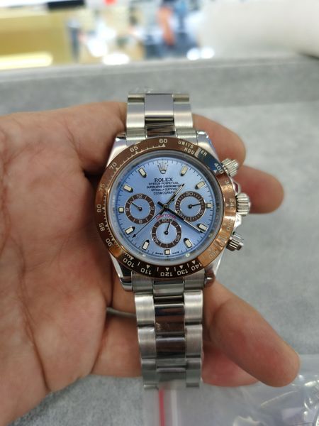with original box stainless steel sapphire 116506 men's watch 40mm ceramic bezel blue dial automatic mens watches no chronograph, Slivery;brown
with original box stainless steel sapphire 116506 men's watch 40mm ceramic bezel blue dial automatic mens watches no chronograph, Slivery;brown