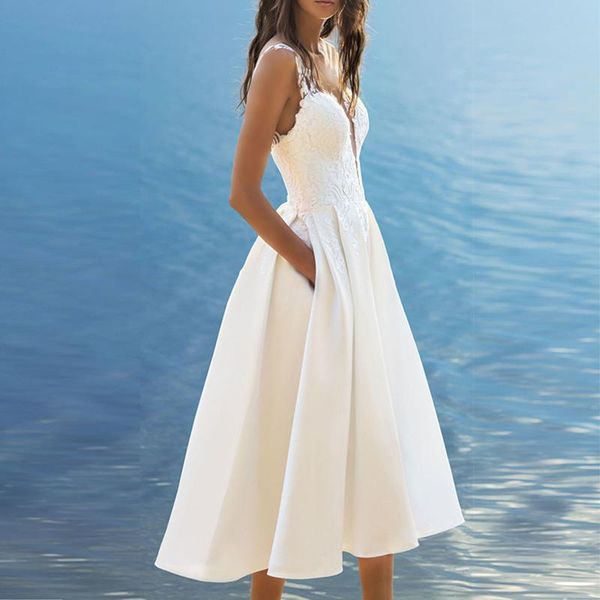 summer sleeveless v neck beach dresses elegant white lace spaghetti strap midi dress women party vestidos casual, Black;gray
summer sleeveless v neck beach dresses elegant white lace spaghetti strap midi dress women party vestidos casual, Black;gray