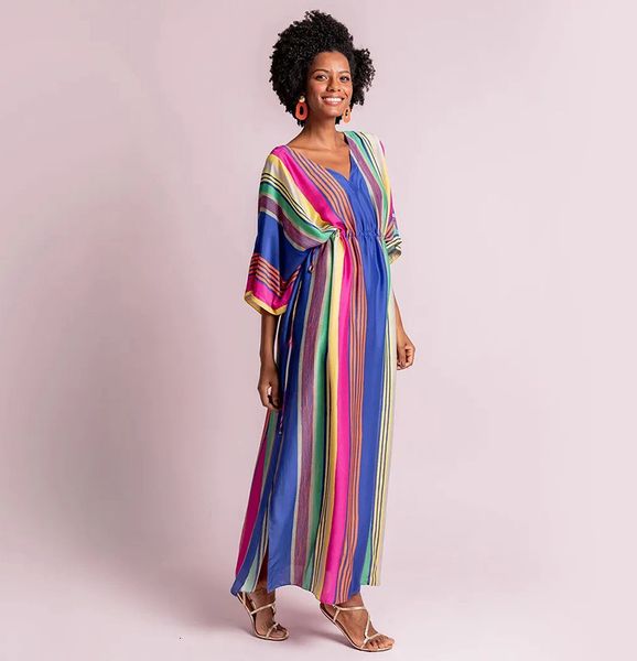 women's swimwear multicolor striped summer maxi bohemain drawstring oversized long pareo side split beach loose robe holiday q4sv, White;black
women's swimwear multicolor striped summer maxi bohemain drawstring oversized long pareo side split beach loose robe holiday q4sv, White;black
