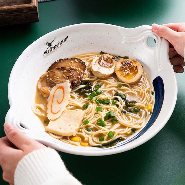 japanese ceramic bowl, ramen noodle home creative binaural soup threaded beef large bowls
japanese ceramic bowl, ramen noodle home creative binaural soup threaded beef large bowls