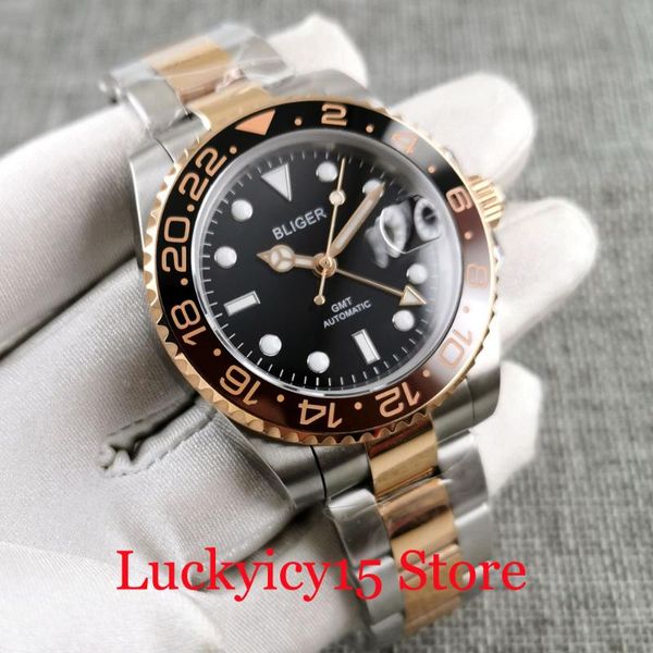 wristwatches bliger 40mm automatic men watch sapphire glass gmt hand mental strap rotating bezel, Slivery;brown
wristwatches bliger 40mm automatic men watch sapphire glass gmt hand mental strap rotating bezel, Slivery;brown