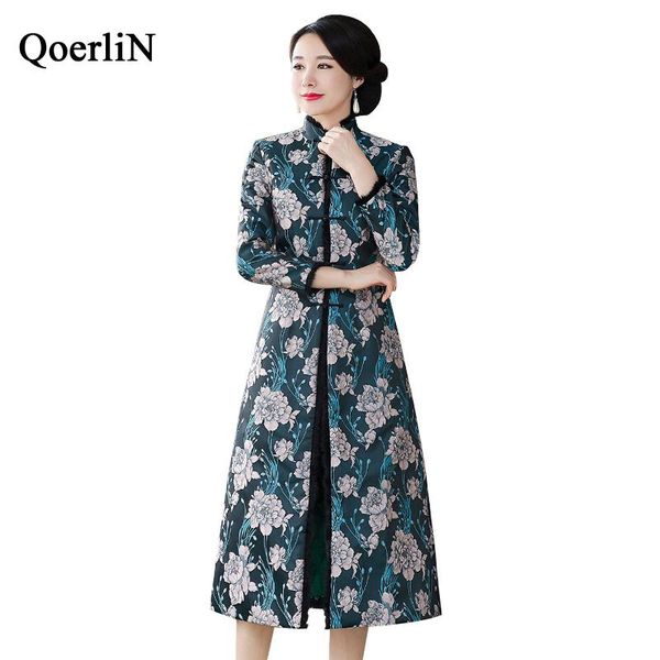 women's trench coats qoerlin vintage cheongsam qipao jacket coat single-breasted embroidery long outwear women autumn winter 2021 arriv, Tan;black
women's trench coats qoerlin vintage cheongsam qipao jacket coat single-breasted embroidery long outwear women autumn winter 2021 arriv, Tan;black