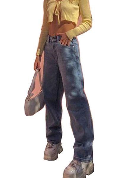 women's jeans the four seasons straight 2021 fashion street hip-hop wash loose casual denim wide leg pants tide woman long trousers, Blue
women's jeans the four seasons straight 2021 fashion street hip-hop wash loose casual denim wide leg pants tide woman long trousers, Blue