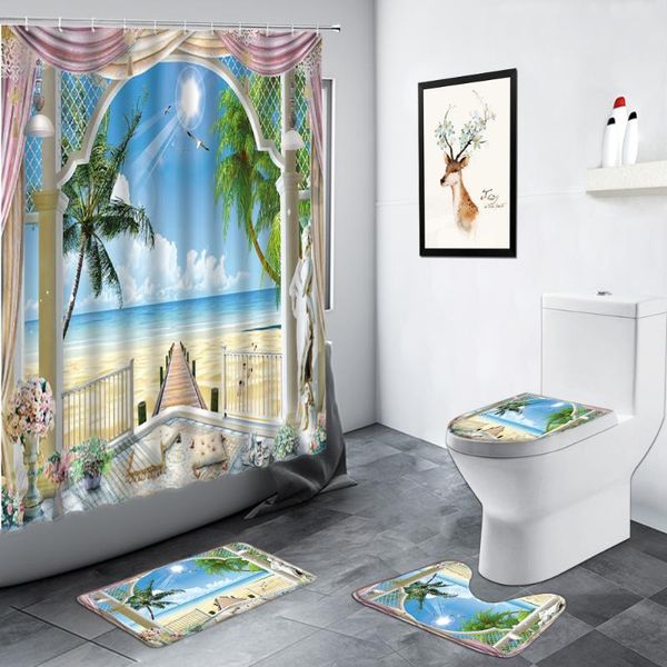 shower curtains beach palm trees ocean scenery set bathroom carpet vintage arch door flowers non-slip rugs bath mat toilet cover
shower curtains beach palm trees ocean scenery set bathroom carpet vintage arch door flowers non-slip rugs bath mat toilet cover