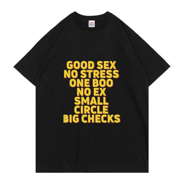 men's t-shirts 2021 fashion letter print good no stress one boo ex small circle big checks tshirt men women t shirt cotton tee, White;black
men's t-shirts 2021 fashion letter print good no stress one boo ex small circle big checks tshirt men women t shirt cotton tee, White;black