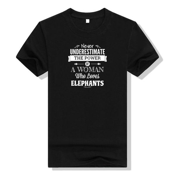 women's t-shirt never underestimate the power of a woman who loves elephants customized printed women tshirt summer casual short sleeve, White
women's t-shirt never underestimate the power of a woman who loves elephants customized printed women tshirt summer casual short sleeve, White