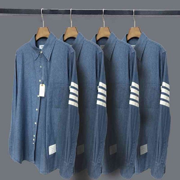 2020 list daily wear match tb denim blue shirt, men's and women's same four bar printed shirt, White;black
2020 list daily wear match tb denim blue shirt, men's and women's same four bar printed shirt, White;black