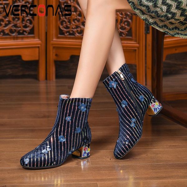 boots verconas autumn winter women ankle rhinestone high heels shoes woman fashion appliques side zipper short arrival, Black
boots verconas autumn winter women ankle rhinestone high heels shoes woman fashion appliques side zipper short arrival, Black
