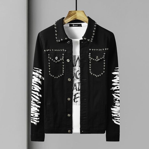 men's hi street brand hip hop denim trucket jacket with rivet fashion streetwear punk jeans outerwear clothing jackets, Black;brown
men's hi street brand hip hop denim trucket jacket with rivet fashion streetwear punk jeans outerwear clothing jackets, Black;brown