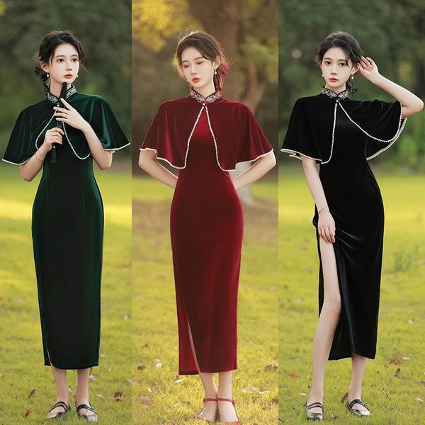 ethnic clothing plus size velvet cheongsam suit chinese modern traditional chine long dress elegant red women's qipao party autumn midi
ethnic clothing plus size velvet cheongsam suit chinese modern traditional chine long dress elegant red women's qipao party autumn midi