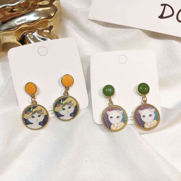 new kitten ear cute court style s925 silver needle cartoon creative earrings girl jewelry, Black
new kitten ear cute court style s925 silver needle cartoon creative earrings girl jewelry, Black
