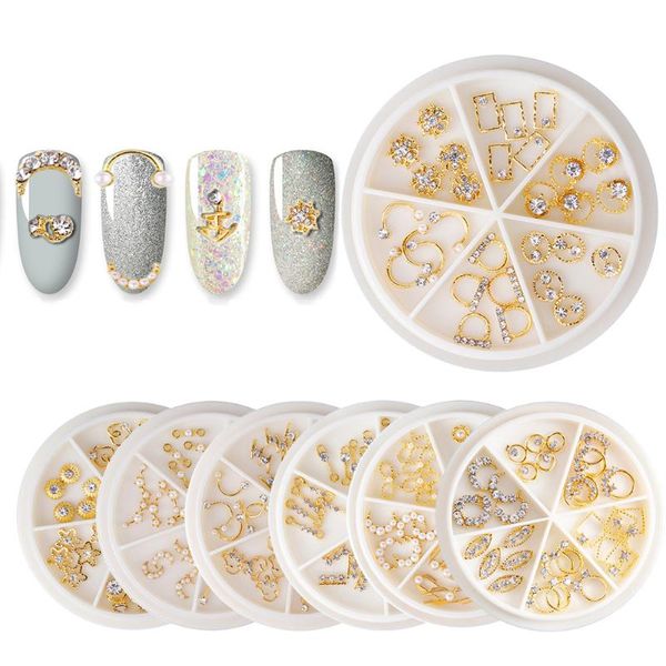 nail art kits 6 grids diy beads mixed pearl rhinestone manicure decorations in wheel tips displaying showing elements
nail art kits 6 grids diy beads mixed pearl rhinestone manicure decorations in wheel tips displaying showing elements