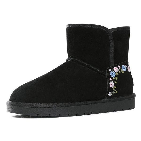 boots winter women warm femme women's snow leather non-slip optional embroidery ethnic style, Black
boots winter women warm femme women's snow leather non-slip optional embroidery ethnic style, Black