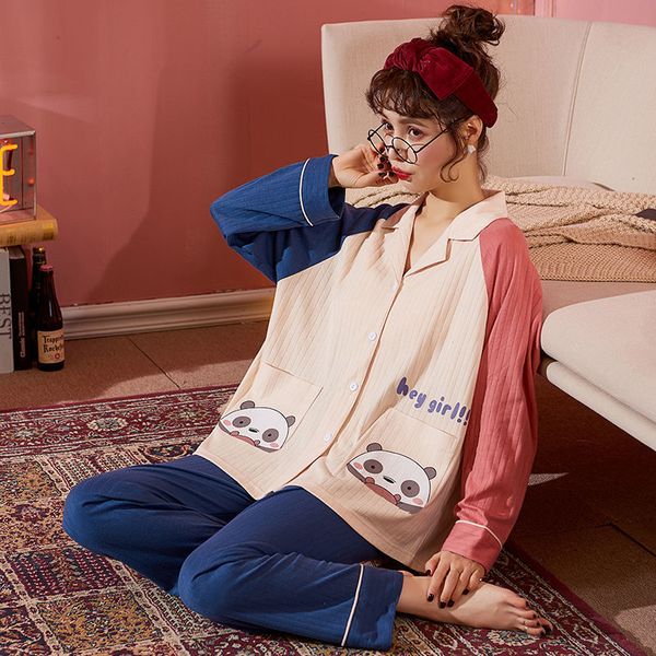 pajama sets women oversize 3xl soft fall lovely korean fashion pregnant ladies homewear long sleeve chic femme pijamas sleepwear, Black;red
pajama sets women oversize 3xl soft fall lovely korean fashion pregnant ladies homewear long sleeve chic femme pijamas sleepwear, Black;red