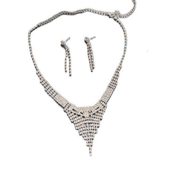 selling claw chain jewelry bride diamond necklace earring set wedding jewelry banquet dress necklace, Silver
selling claw chain jewelry bride diamond necklace earring set wedding jewelry banquet dress necklace, Silver