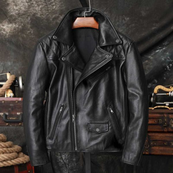 men's leather & faux protective gear motorcycle jacket genuine clothes natural cowhide oblique zipper coat size s-5xl, Black
men's leather & faux protective gear motorcycle jacket genuine clothes natural cowhide oblique zipper coat size s-5xl, Black